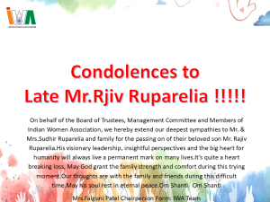 Condolences
